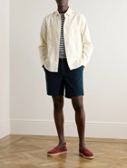 Mr P. - Straight-Leg Organic Cotton-Blend Corduroy Shorts - Blue