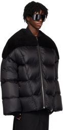 Rick Owens Black Flight Shearling Down Jacket