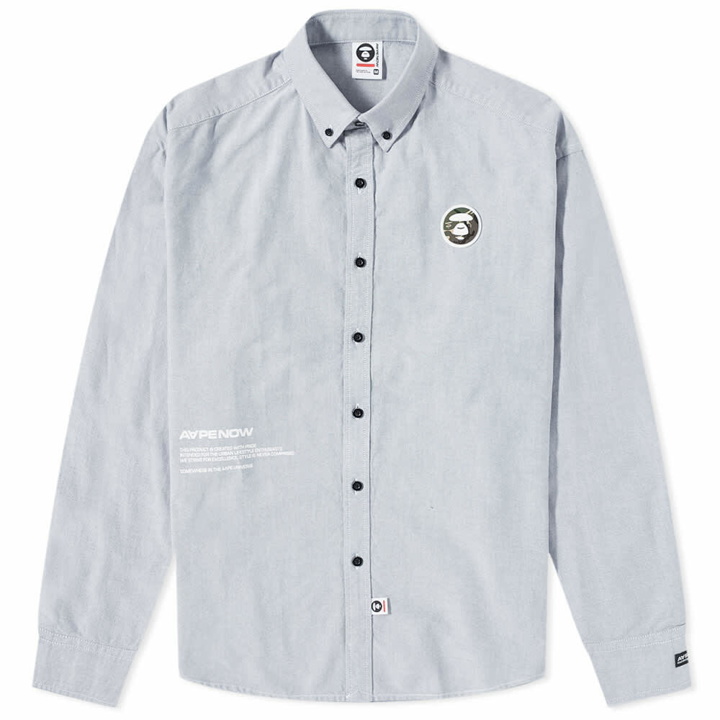 Photo: Men's AAPE AAPE Now Oxford Shirt in Black
