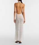 Nili Lotan Eddie crochet halterneck cotton maxi dress