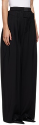 Alexander Wang Black Pre-Styled Boxer Pleated Trousers