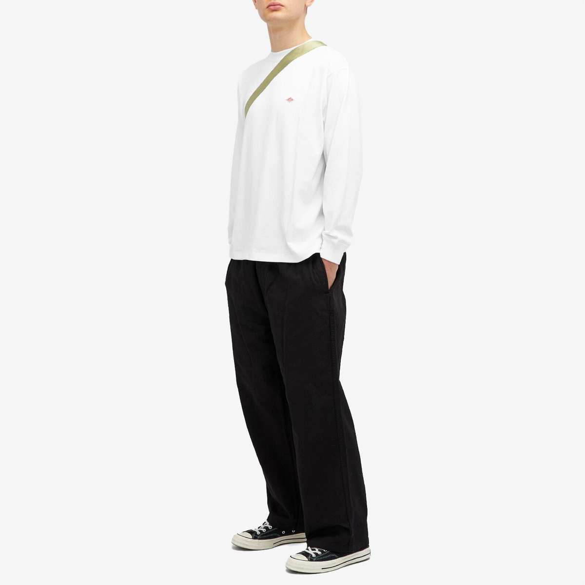 Danton Men's Long Sleeve Logo T-Shirt in White