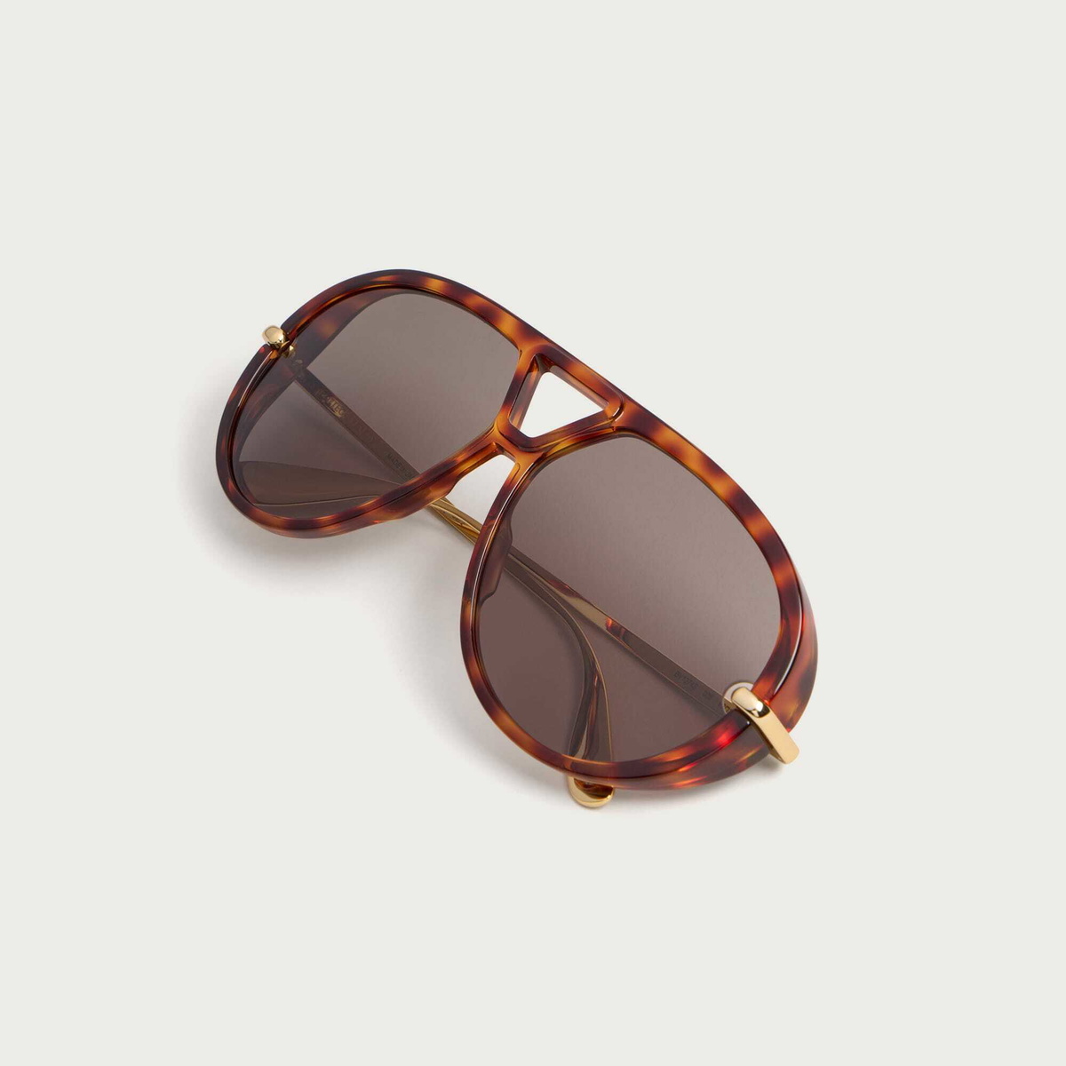 Bottega Veneta Eyewear Bottega Veneta BV1274S Sunglasses in Havana/Gold/Brown 