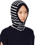 OPEN YY Navy & White Stripe Zip Up Balaclava