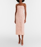 Costarellos Jillie embroidered organza bustier gown