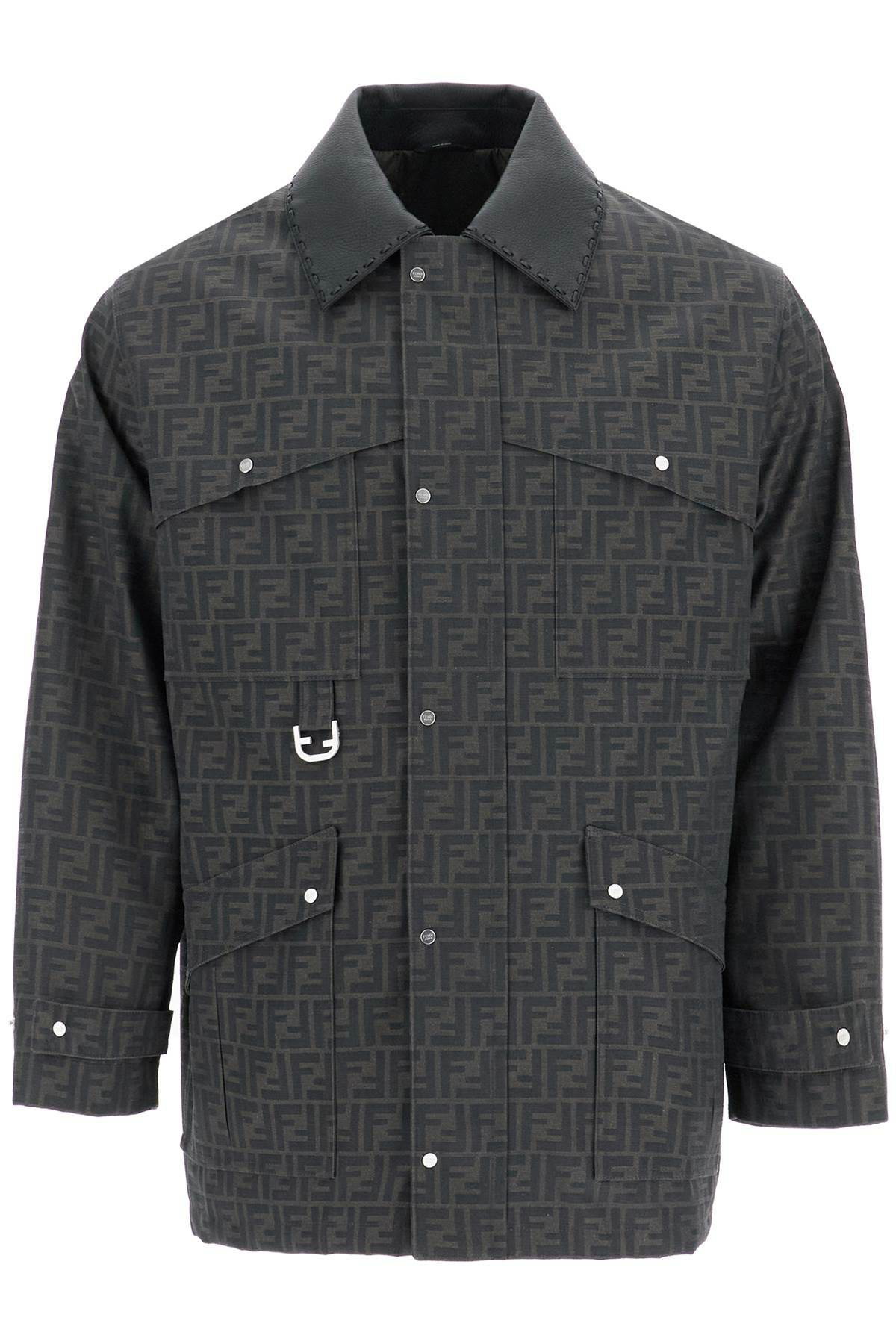 【送料&関税込】Fendi Ff Canvas Jacket Blouson Fabric Black | Fendi
