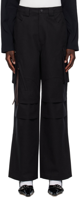 Photo: Fax Copy Express SSENSE Exclusive Black Cargo Pants