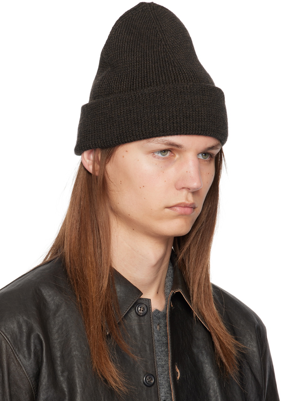 OUR LEGACY Brown Knit Beanie Our Legacy