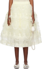 Simone Rocha Off-White Layered Cake Midi Skirt