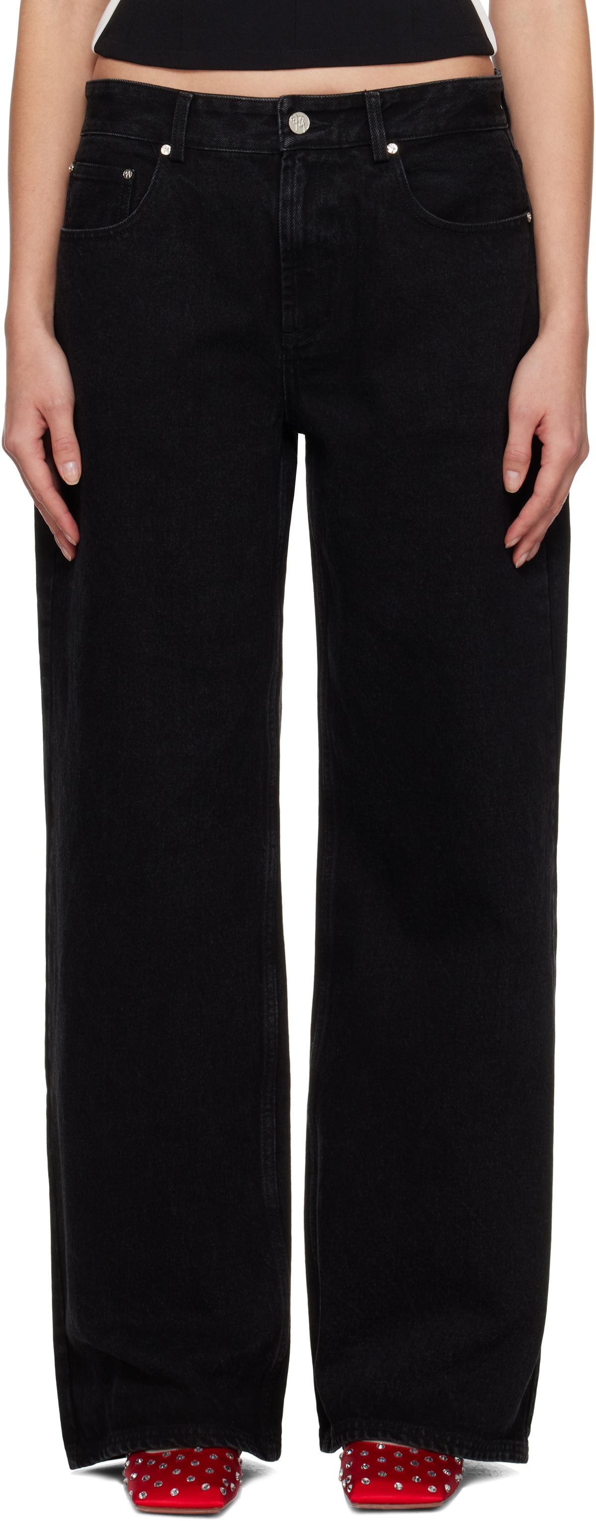Paris Georgia Black Baggy Jeans