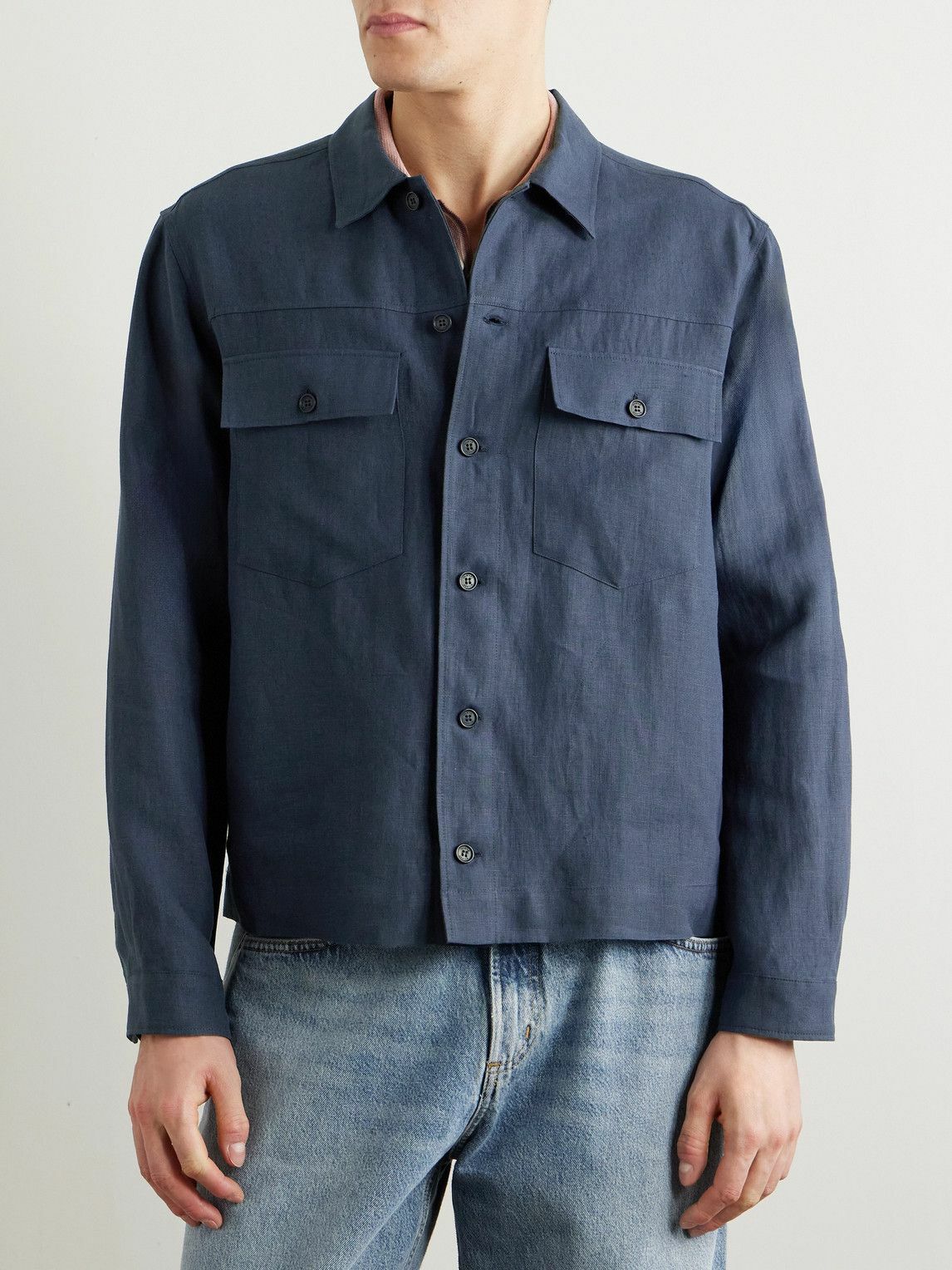 Valstar - Brixton Linen Overshirt - Blue