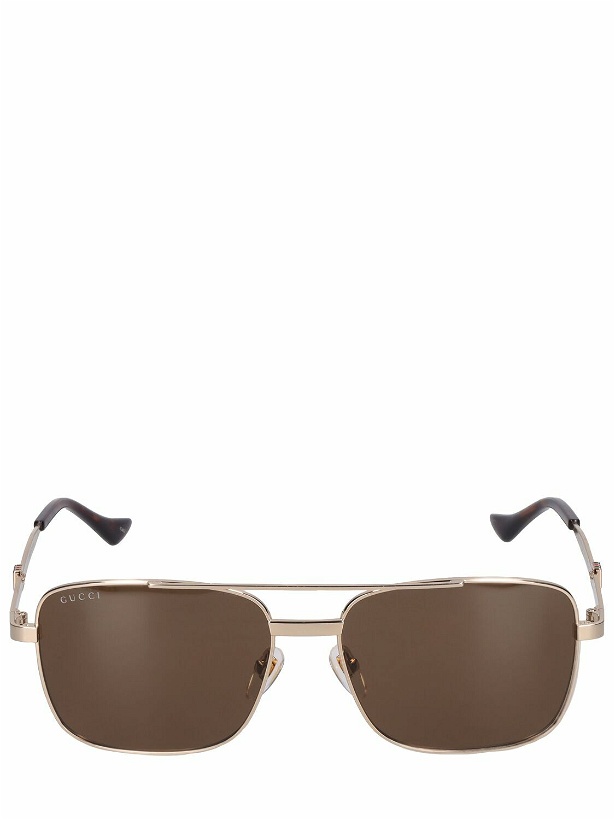 Photo: GUCCI - Gg1441s Square Metal Sunglasses