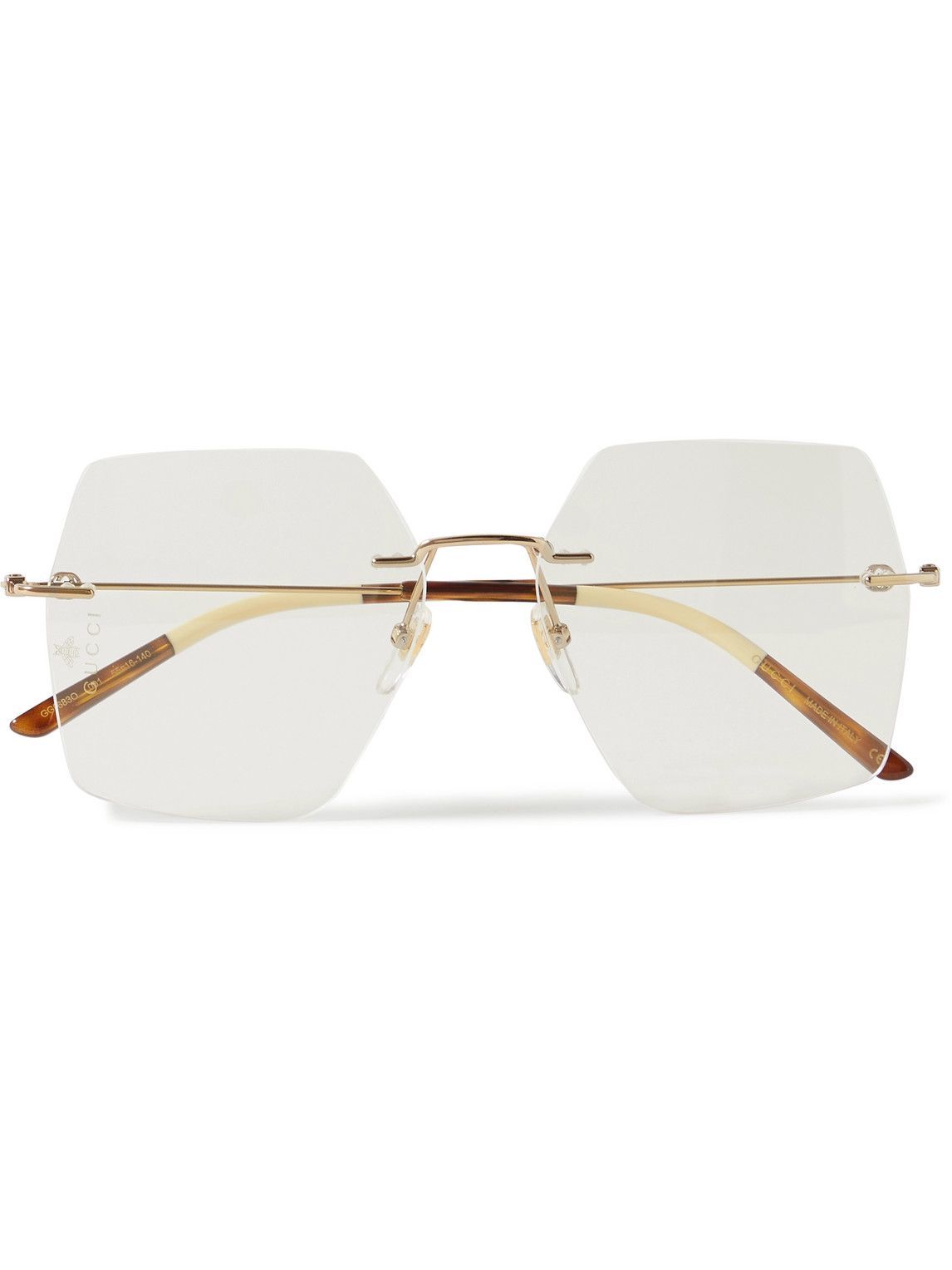 Gucci eyewear cheap hexagonal frame glasses