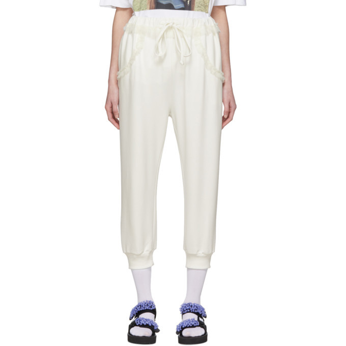 Simone Rocha White Frill Pocket Lounge Pants Simone Rocha