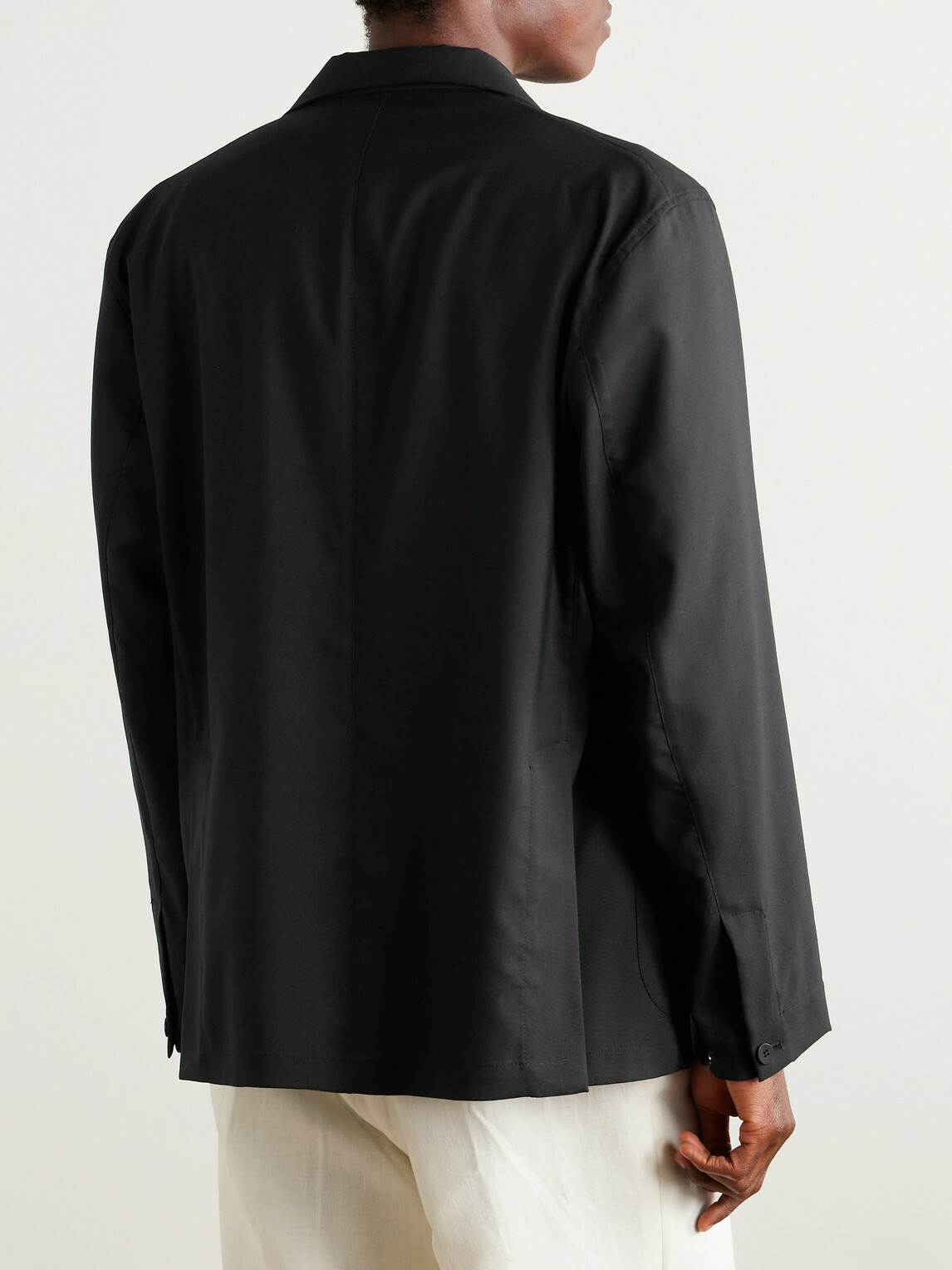 Stòffa - Unstructured Wool-Crepe Blazer - Black
