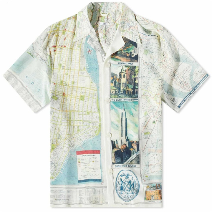 Photo: Bode Men's New York City Map Vacation Shirt in Multi