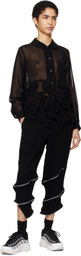 Black Comme des Garçons Black Georgette Blouse