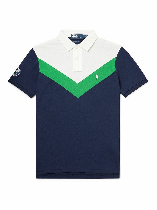 Photo: Polo Ralph Lauren - Slim-Fit Stretch Recycled-Jersey Polo-Shirt - Blue