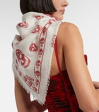 McQueen Skull silk chiffon scarf