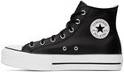 Converse Black Leather Chuck Taylor All Star Lift High Sneakers