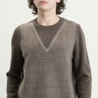 Maison Margiela Men's Fused Knit Sweater in Mud/Ecru