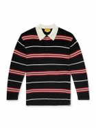 Guest In Residence - Rugby Striped Cashmere Polo Shirt - Black