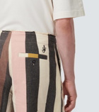 JW Anderson Striped cotton shorts