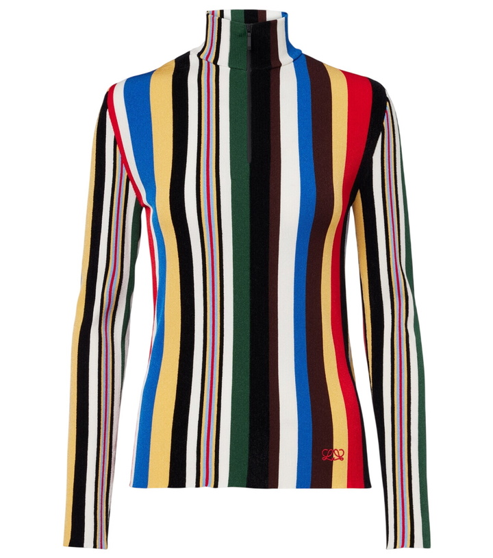 Photo: Loewe Striped half-zip sweater
