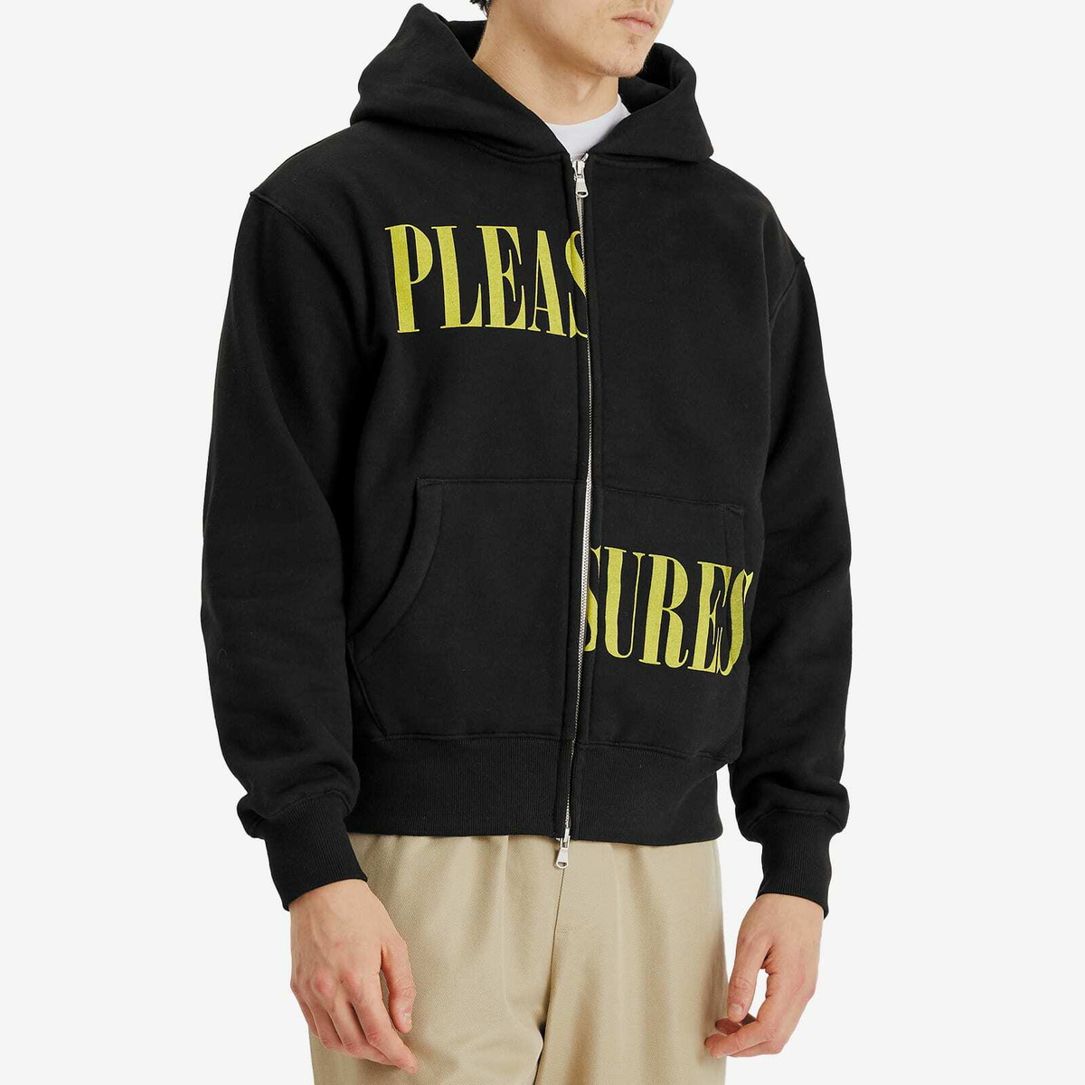 Pleasures Men's Split Zip Hoodie in Black
