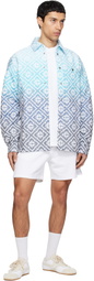 Casablanca Blue Monogram Gradient Jacquard Jacket