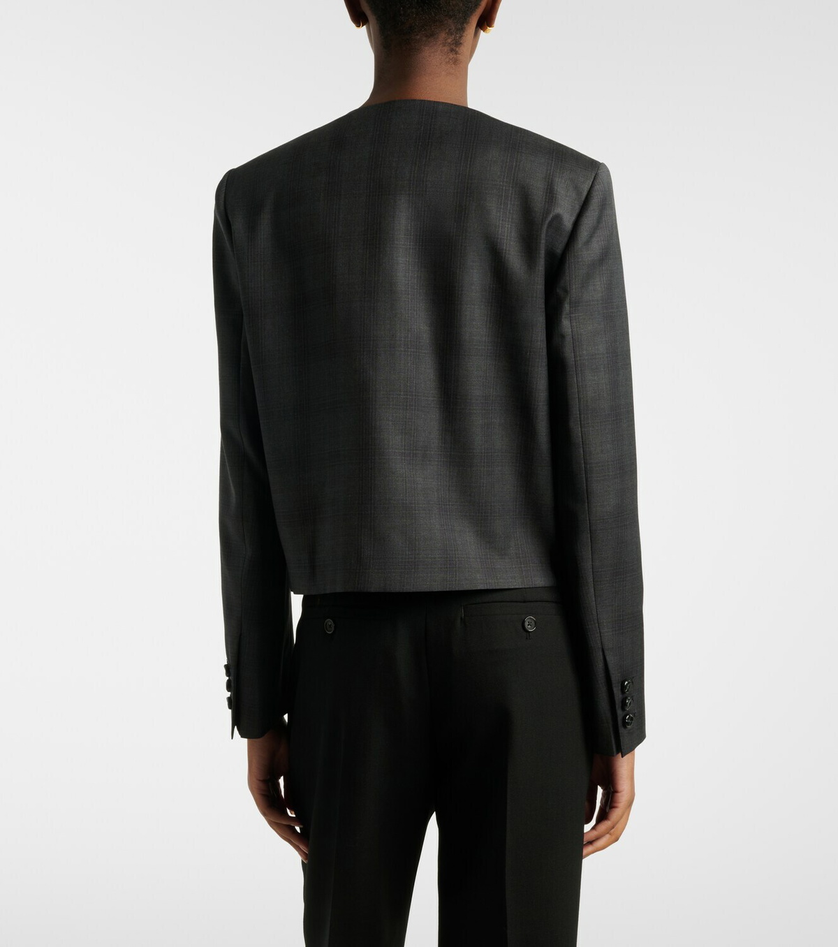 Blazé Milano Shamo checked virgin wool jacket