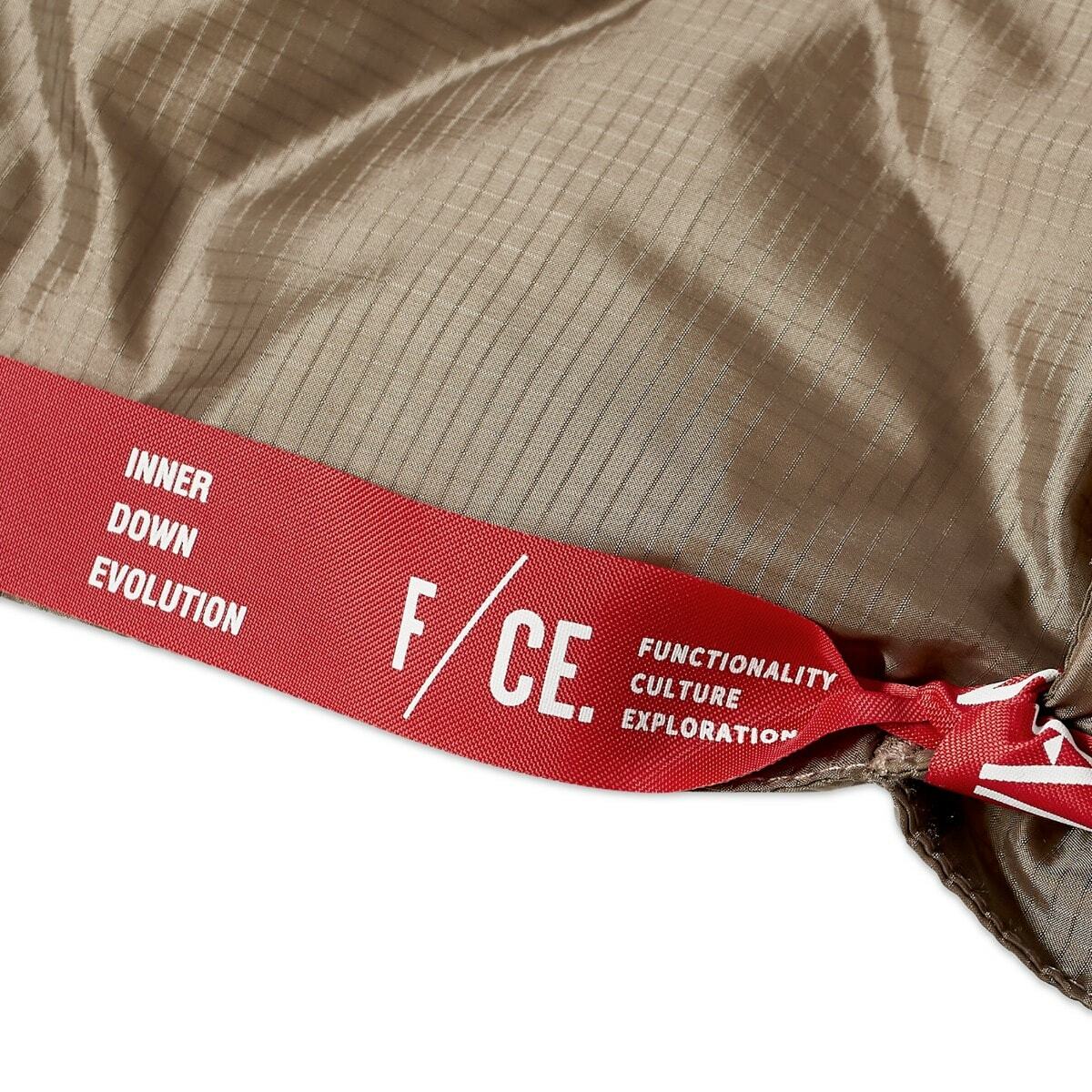 F/CE. Men's x Taion Packable Down Scarf in Sage Green