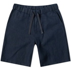 NN07 Men's Keith Linen Shorts in Navy Blue