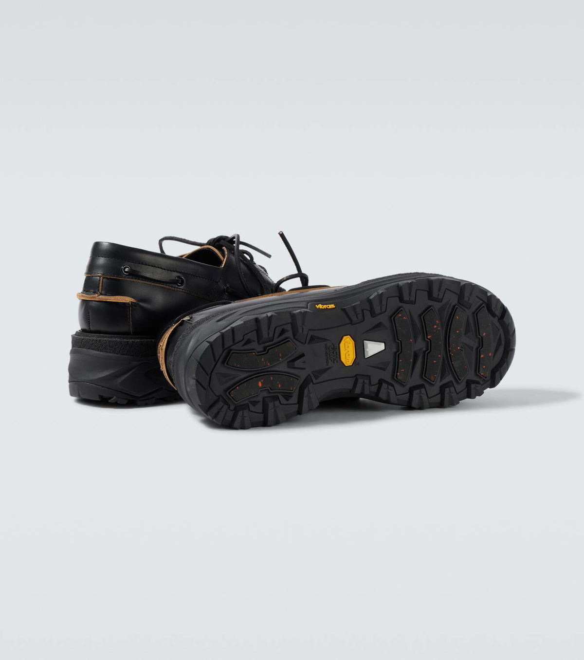 Sacai Leather platform boat shoes Sacai