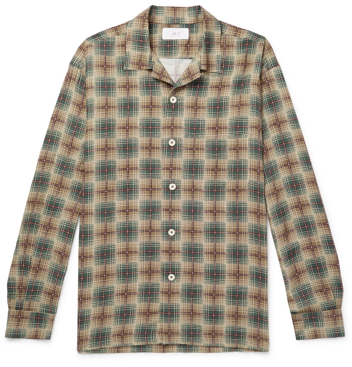 Photo: Mr P. - Camp-Collar Checked Woven Shirt - Green