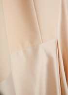 Solace London Cece Draped Satin and Crepe Maxi Dress Cream