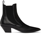 Saint Laurent Black Graphic Chelsea Boots