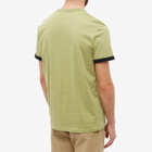 Fred Perry Men's Ringer T-Shirt in Sage Green