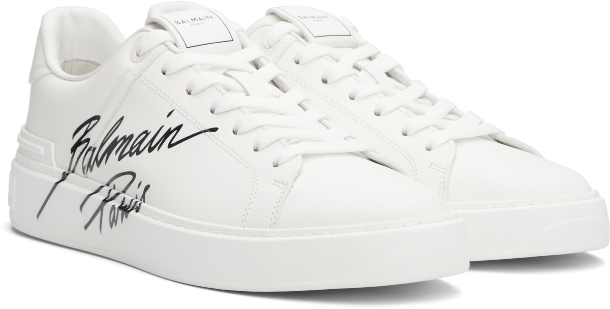 Balmain White B-Court Sneakers Balmain Balmain White B-Court Sneakers Balmain