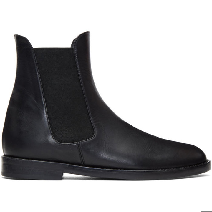 Photo: Ann Demeulemeester Black Leather Chelsea Boots