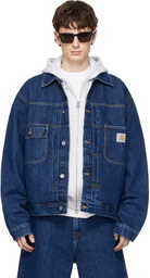 Carhartt Work In Progress Blue Belmar Denim Jacket