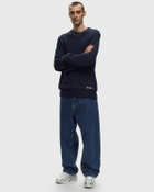 Les Deux Errol Cotton Roundneck Blue Pullovers