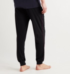 HUGO BOSS - Balance Tapered Stretch Cotton and Modal-Blend Jersey Pyjama Trousers - Blue