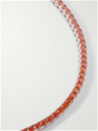 Hatton Labs - Silver Cubic Zirconia Tennis Bracelet - Orange