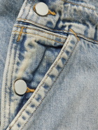 AMIRI - Wide-Leg Logo-Embroidered Denim Overalls - Blue