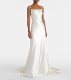 Danielle Frankel Bridal Kaia wool and silk satin gown