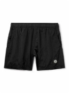 Stone Island - Logo-Appliquéd Straight-Leg Mid-Length Swim Shorts - Black
