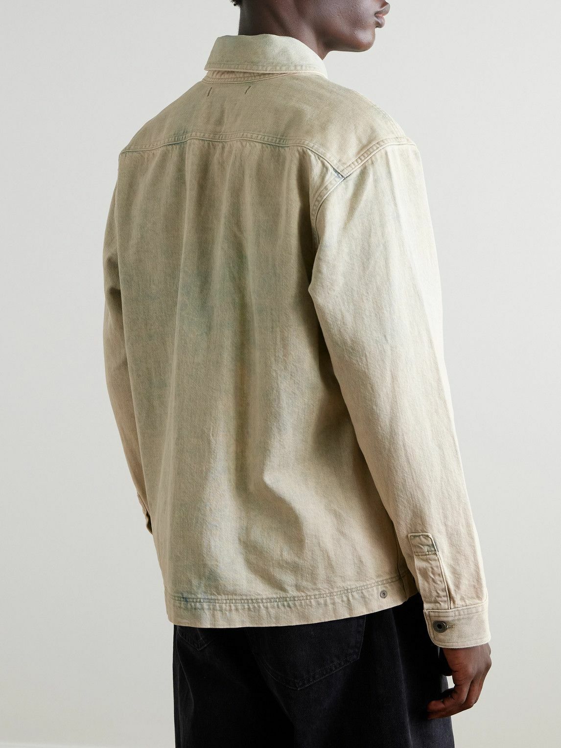 RRL - Perkins Shawl-Collar Denim Overshirt - Neutrals