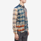 Portuguese Flannel Men's Patchwork 2 Check Shirt in Multi