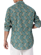 MC2 Saint Barth Man Muslin Cotton Shirt Sikelia With Paisley Print